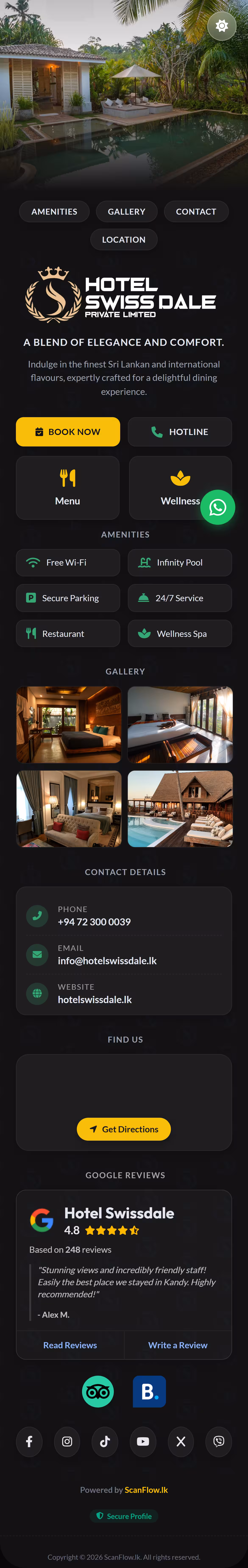ScanFlow Smart QR Mini Webpage Mobile Template Interface